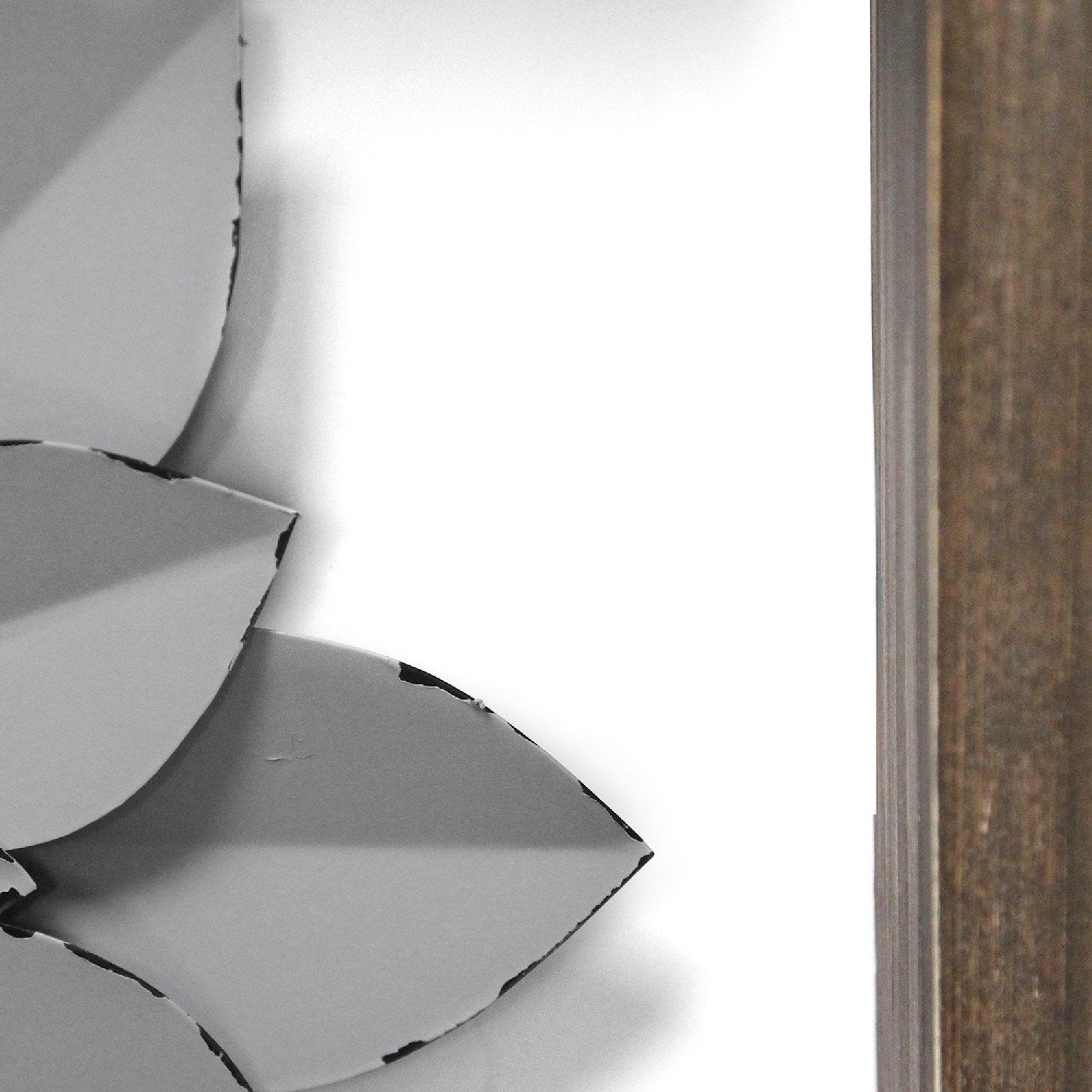 Stratton Home Decor Hanging Framed Metal Flower Wall Sculpture, Grey (Open Box) - VMInnovations