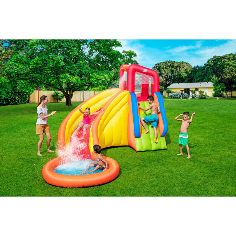 H2OGO! Splash Tower Inflatable Outdoor Mega Water Slide Splash Park Pool (Used)