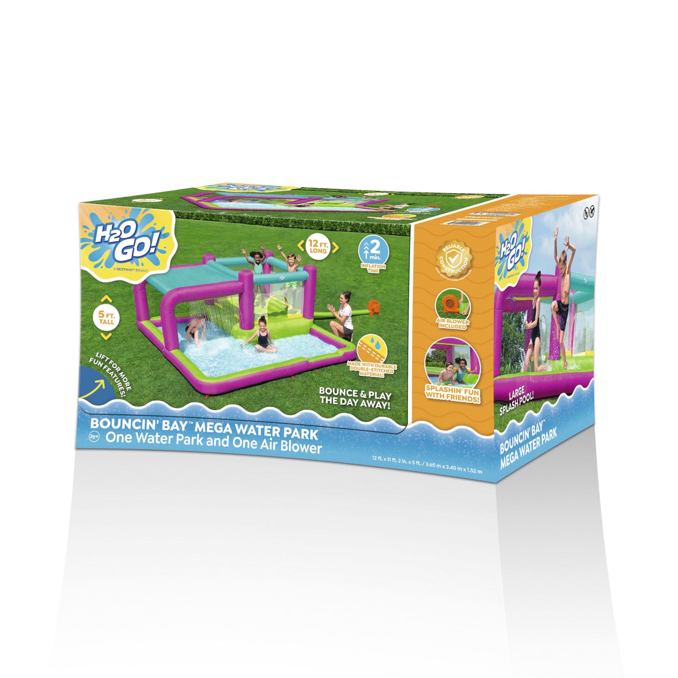 Bestway H2OGO! Bouncin' Bay Kids Inflatable Mega Water Park Outdoor Splash Pool
