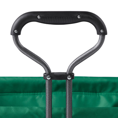 Mac Sports Steel Double Decker Collapsible Yard Cart Wagon, Green (Open Box) - VMInnovations