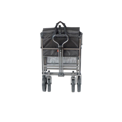 Mac Sports Heavy Duty Steel Double Decker Yard Cart Wagon, Black (Used) - VMInnovations