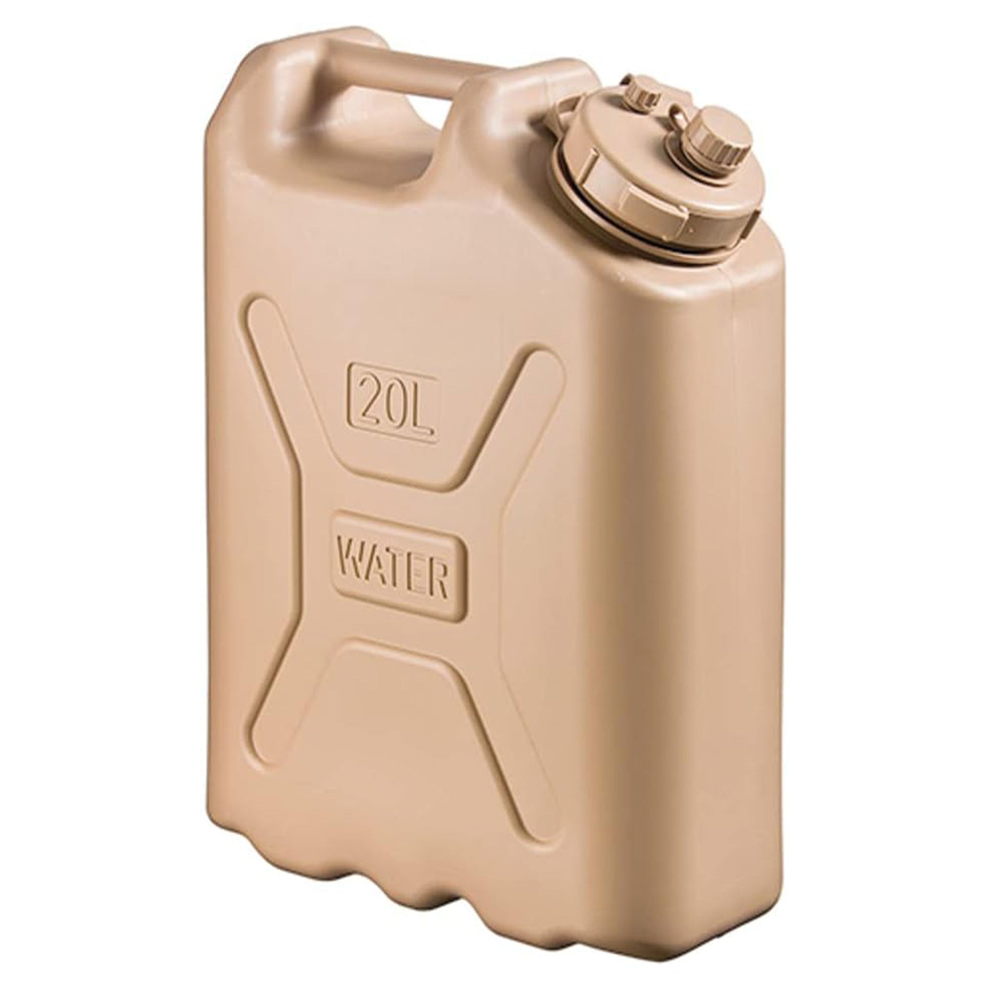 Scepter Lightweight BPA 5 Gallon 20 Liter Portable Water Storage Container, Sand (5 Pack)