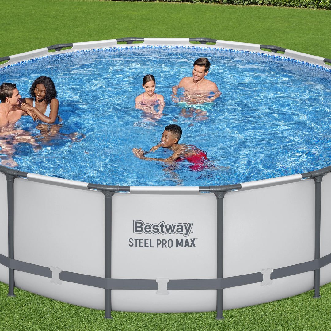 Bestway Steel Pro MAX 16'x48" Round Above Ground Swimming Pool with Pump & Cover