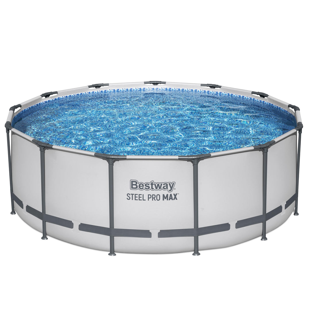 Bestway Steel Pro MAX 13 Foot Above Ground Pool Set w/ 3 Layer Liner (For Parts)