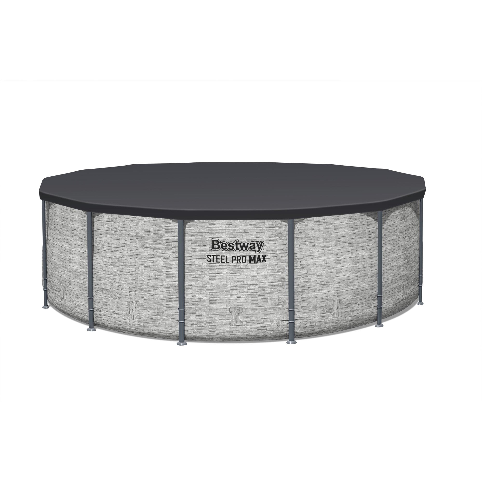 Bestway Steel Pro MAX 14 Foot Above Ground Pool Set w/ 3 Layer Liner (Used)