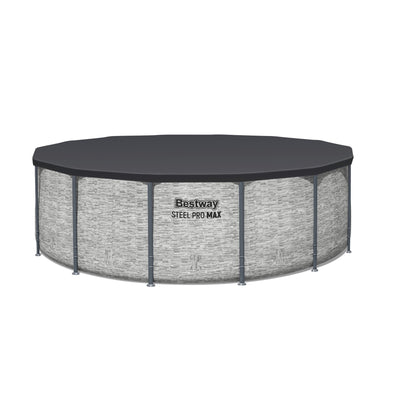 Bestway Steel Pro MAX 14 Foot Above Ground Pool Set w/ 3 Layer Liner (Used)