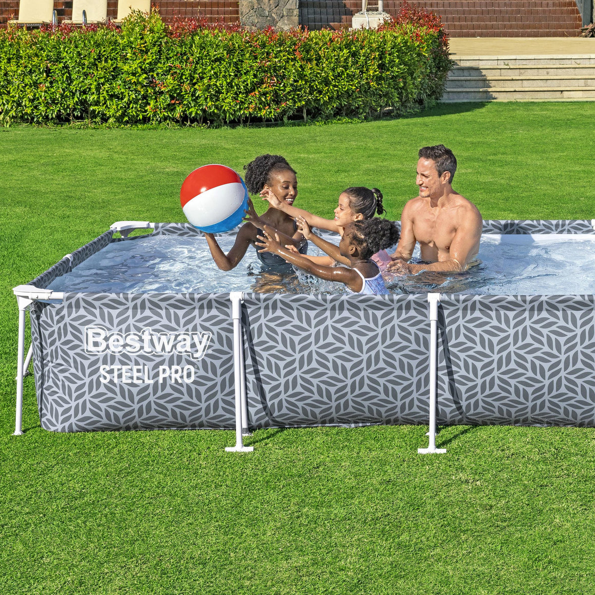 Bestway Steel Pro 12' x 6'7" x 26" Above Ground Outdoor Swimming Pool (Open Box)