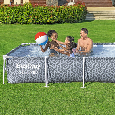Bestway Steel Pro 12' x 6'7" x 26" Above Ground Outdoor Swimming Pool (Open Box)
