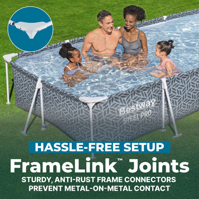 Bestway Steel Pro 12' x 6'7" x 26" Above Ground Outdoor Swimming Pool (Open Box)