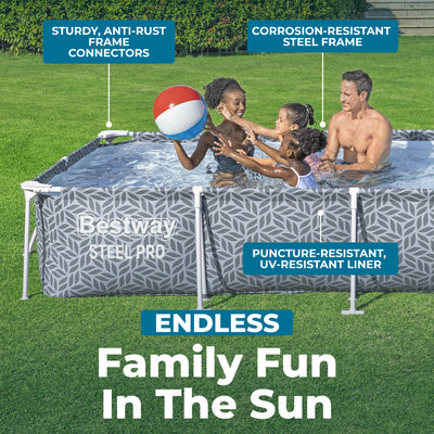 Bestway Steel Pro 12' x 6'7" x 26" Above Ground Outdoor Swimming Pool (Open Box)