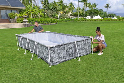 Bestway Steel Pro 12' x 6'7" x 26" Above Ground Outdoor Swimming Pool (Open Box)