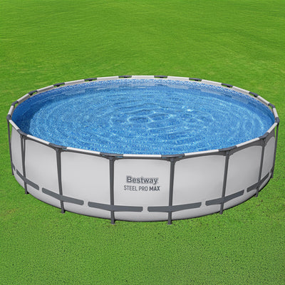 Bestway 18ft x 48in Steel Pro Frame Pool Set & 6 Coleman Replacement Cartridges
