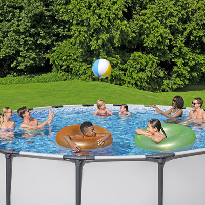 Bestway 18ft x 48in Steel Pro Frame Pool Set & 6 Coleman Replacement Cartridges
