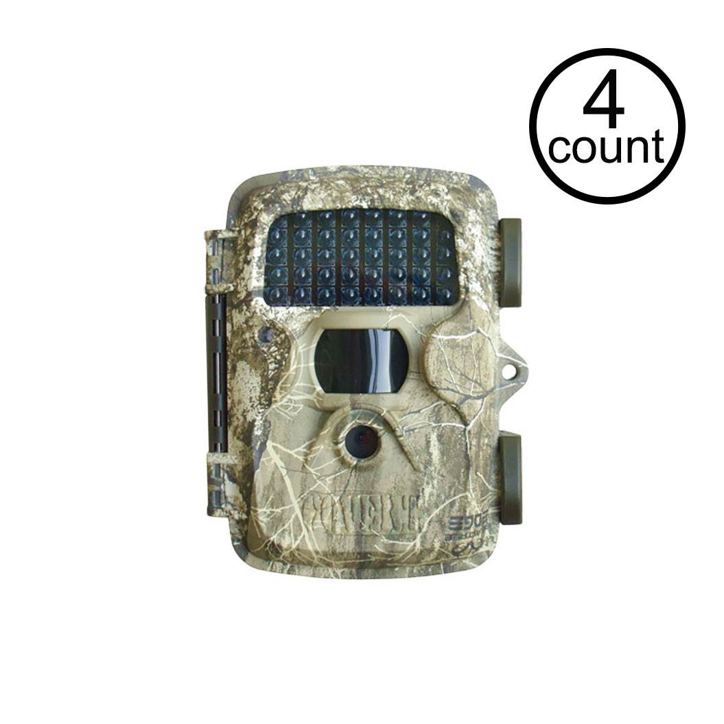 Covert MP8 Black Wireless Trail Game Wildlife Deer Hunting Video Camera, 4 Pack
