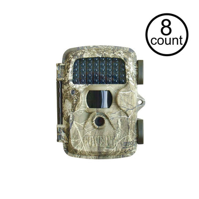 Covert MP8 Black Wireless Trail Game Wildlife Deer Hunting Video Camera, 8 Pack