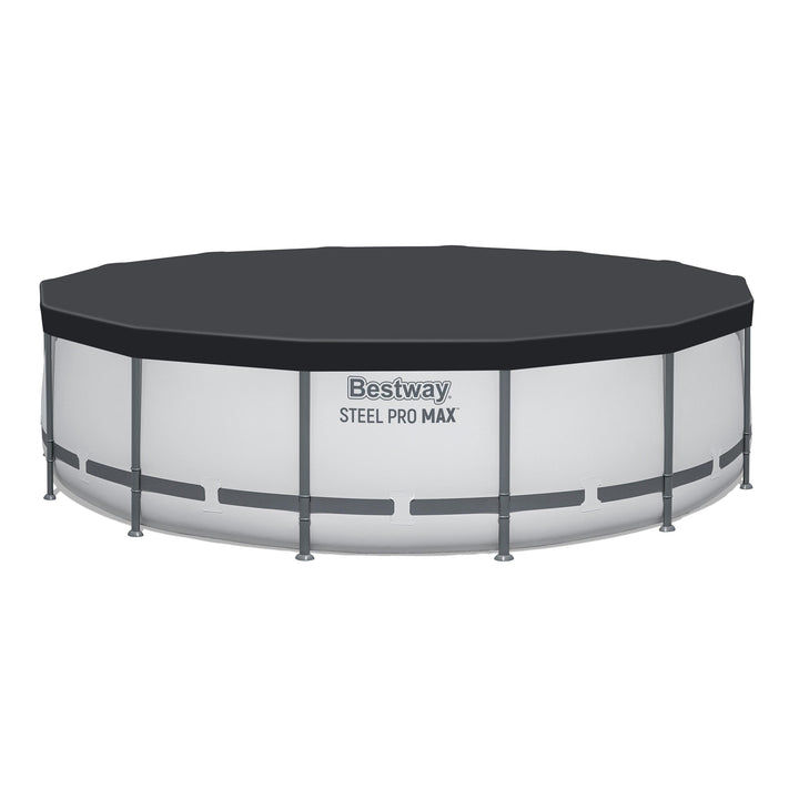 Bestway Steel Pro MAX 14' x 42" Above Ground Swimming Pool Set, Gray (Open Box) - VMInnovations