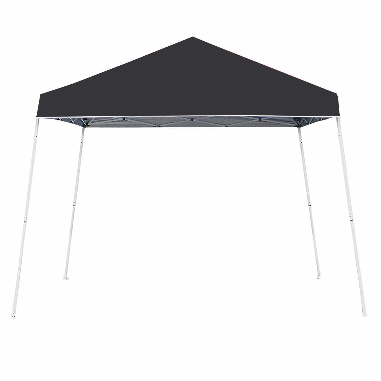Z-Shade 10x10 Angled Instant Shade Portable Tent, Black (Certified Refurbished)