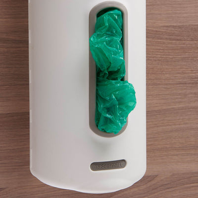 Madesmart Suction Cup Plastic Grocery Bag Saver Wall Holder Dispenser, White