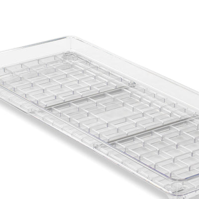Madesmart Clear Stacking Cabinet Countertop Organizer Storage Rack Shelf, Large