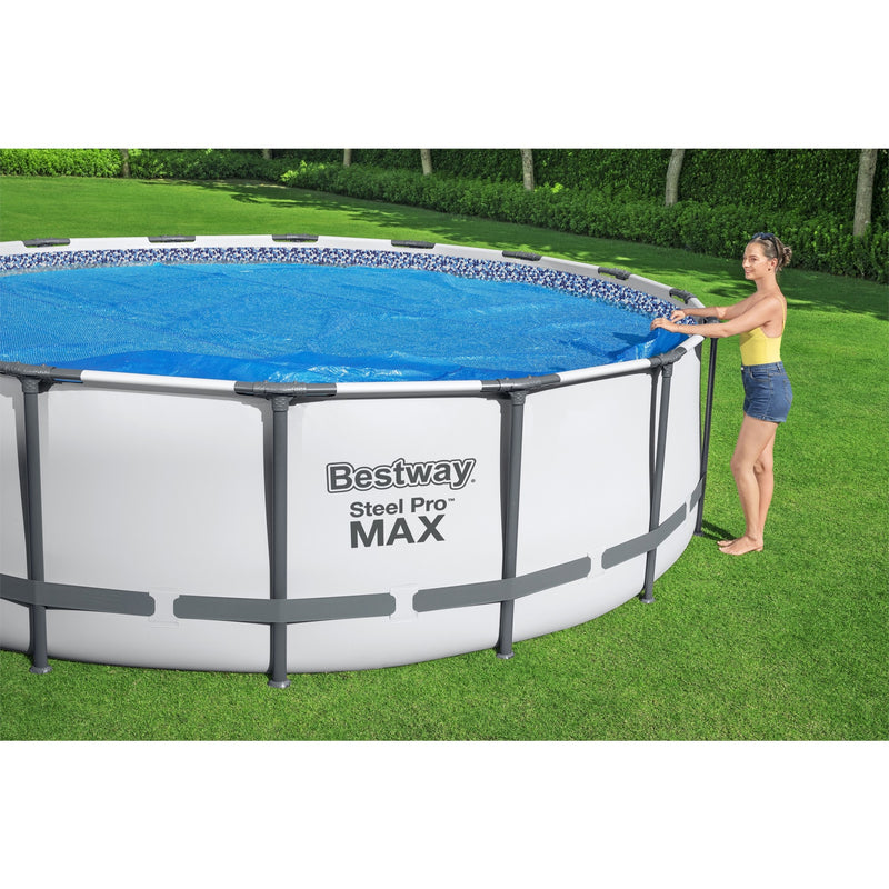 Bestway 18 Foot Round Above Ground Swimming Pool Solar Heat Cover (Open Box)