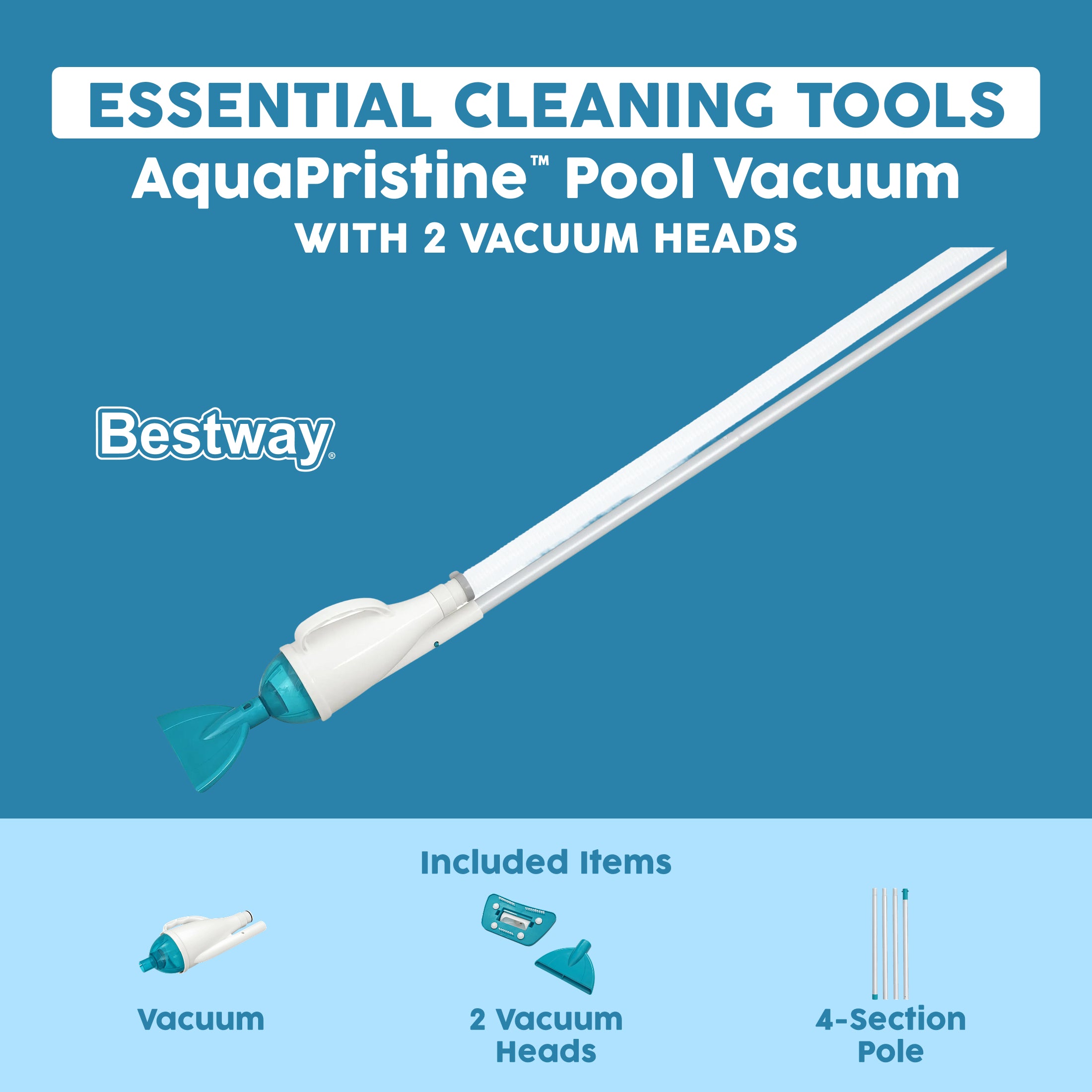 Bestway Flowclear AquaCrawl 88 Inch Pool Vacuum for 15 Feet Above Ground Pools (For Parts)