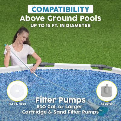 Bestway Flowclear AquaCrawl 88 Inch Pool Vacuum for 15 Feet Above Ground Pools (For Parts)