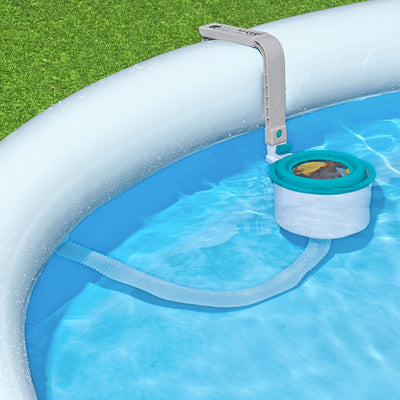 Bestway Flowclear Wall Mounted Automatic Swimming Pool Surface Skimmer, White