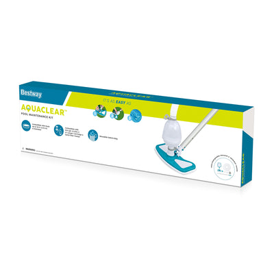 Bestway Flowclear AquaClean 110 Inch Pool Vacuum for 20 Feet Above Ground Pools