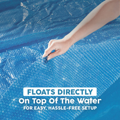 Bestway Round Solar Pool Cover for 10’ Round Above Ground Swimming Pools, Blue - VMInnovations