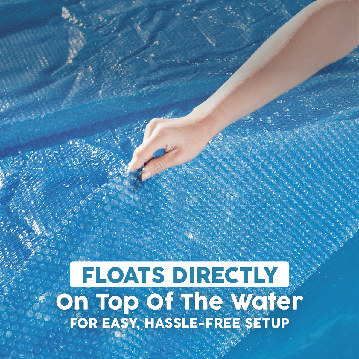 Bestway Round Solar Pool Cover for 10’ Round Above Ground Pools, Blue (Open Box) - VMInnovations