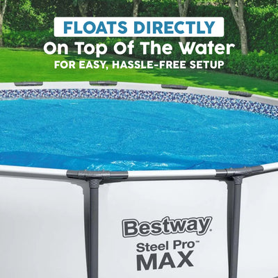 Bestway Flowclear 14 Feet Round Above Ground Pool Solar Pool Cover Only, Blue - VMInnovations