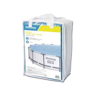 Bestway Flowclear 14 Feet Round Above Ground Pool Solar Pool Cover Only, Blue - VMInnovations