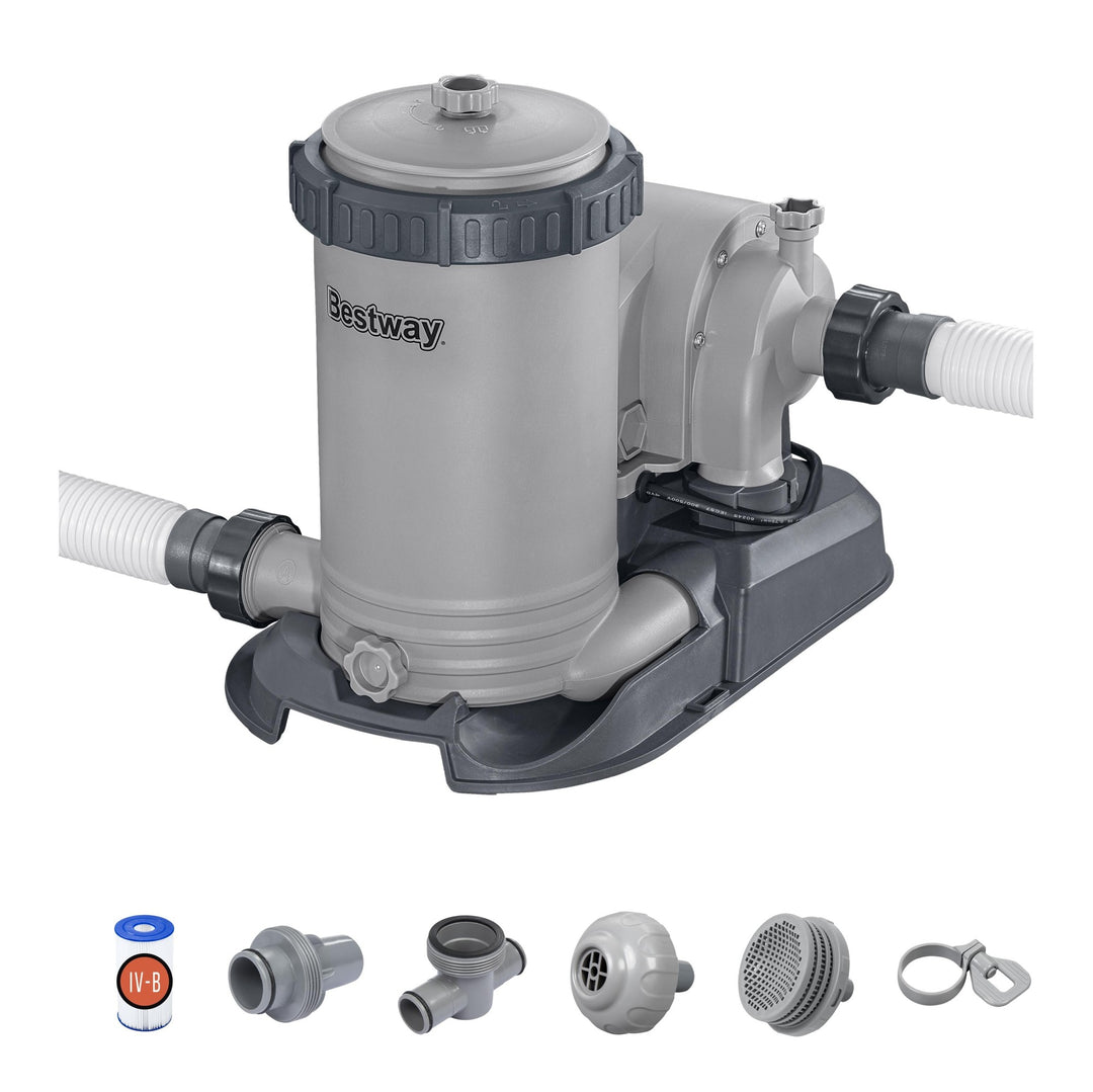 Bestway 58392E Flowclear 2500 GPH Above Ground Swimming Pool Water Filter Pump