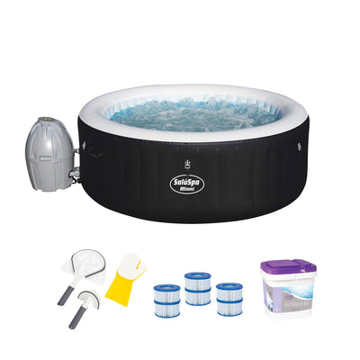 Bestway SaluSpa Spa Hot Tub with Filter Cartridges, Cleaning Tool, & Support Kit