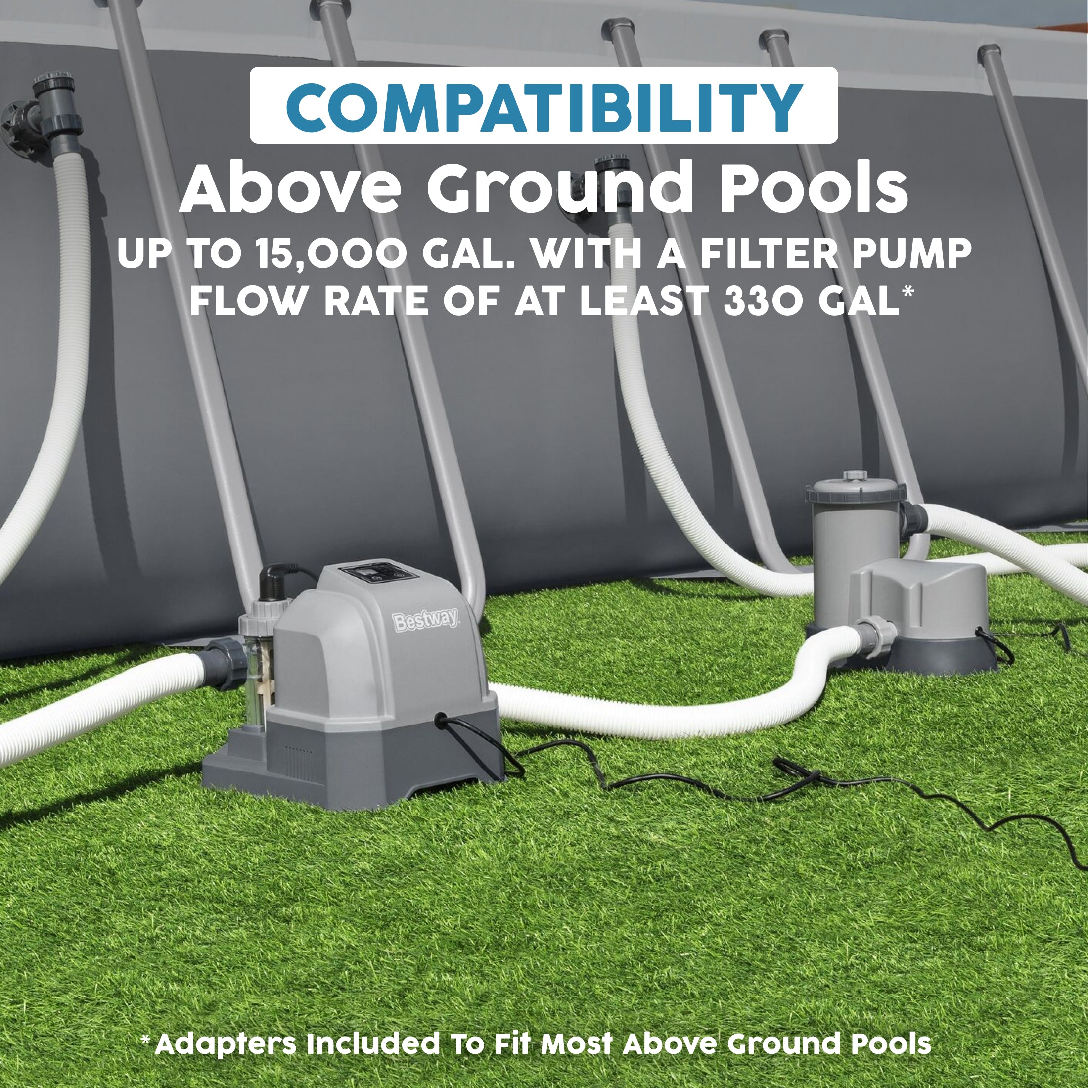 Bestway Hydrogenic 12 G/H Saltwater Chlorinator for Above Ground Swimming Pools - VMInnovations