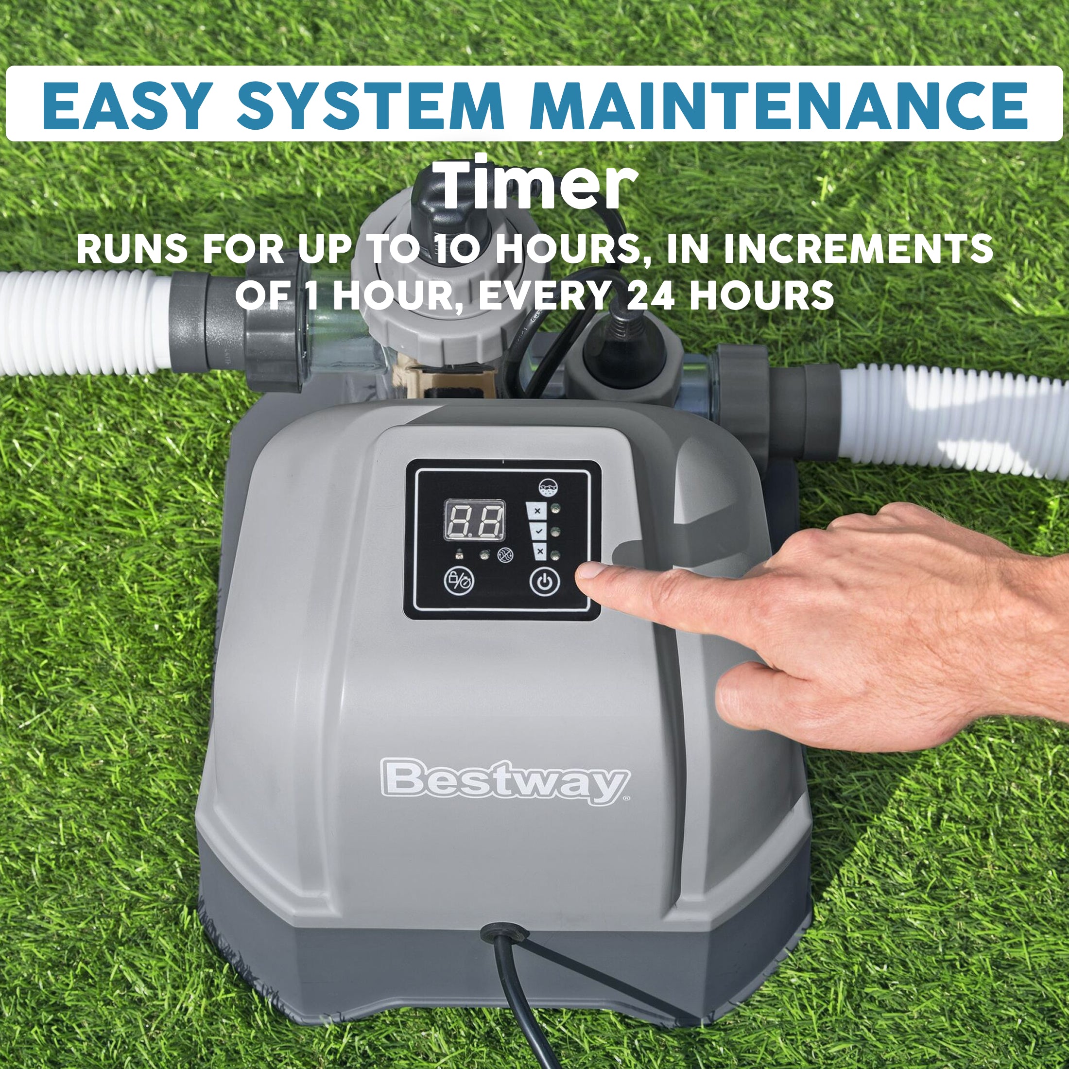 Bestway Hydrogenic 12 G/H Saltwater Chlorinator for Above Ground Swimming Pools - VMInnovations