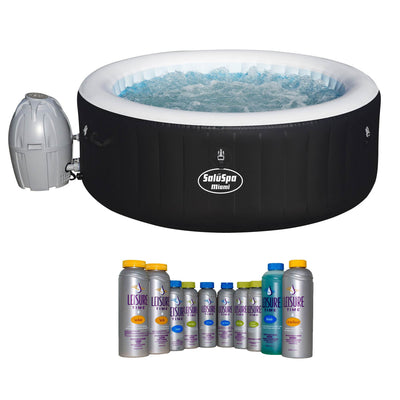 Bestway SaluSpa Inflatable Hot Tub Spa Jacuzzi with Luxurious Spa Support Kit