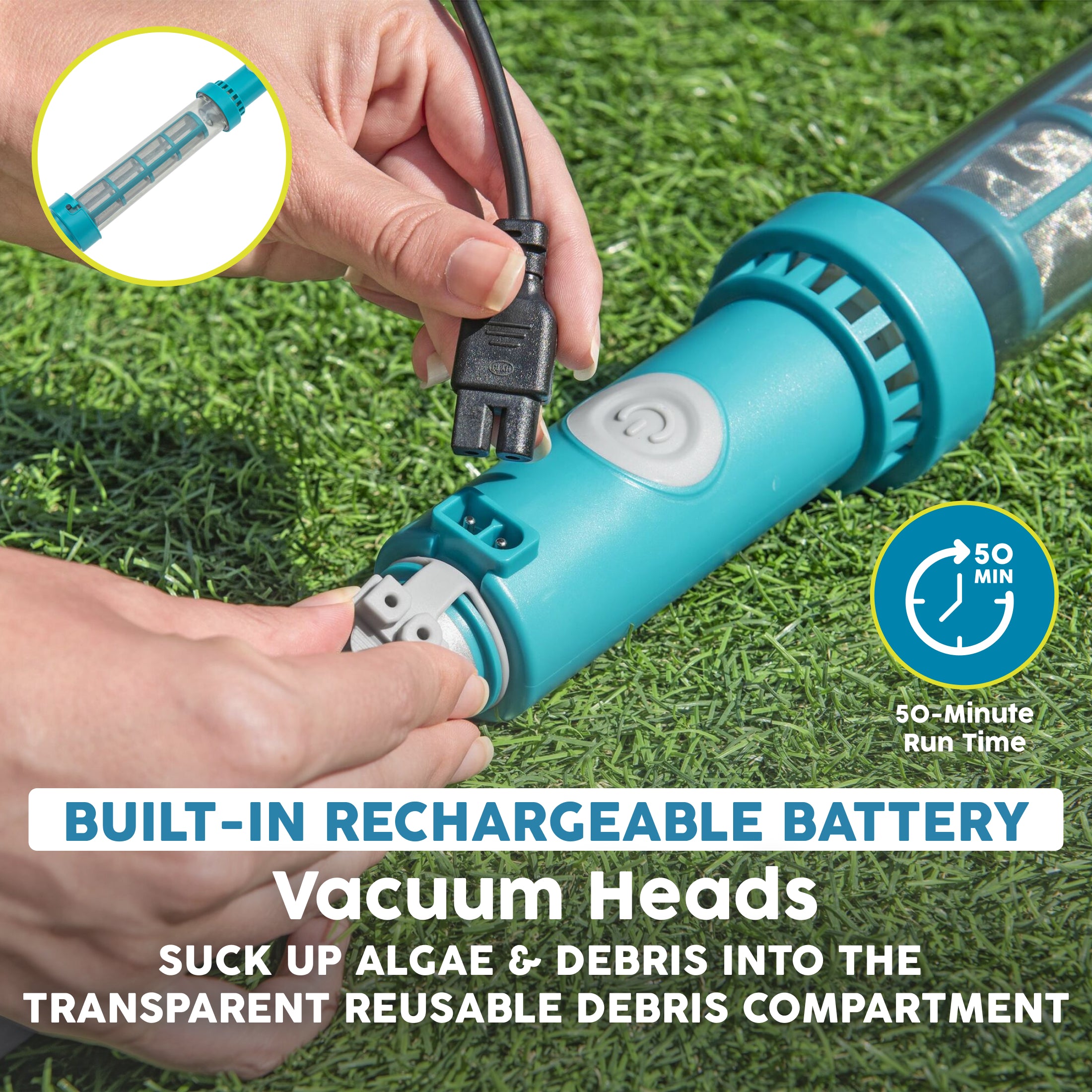 Bestway AquaSurge Swimming Pool Maintenance Accessory Kit with Vacuum & Skimmer - VMInnovations
