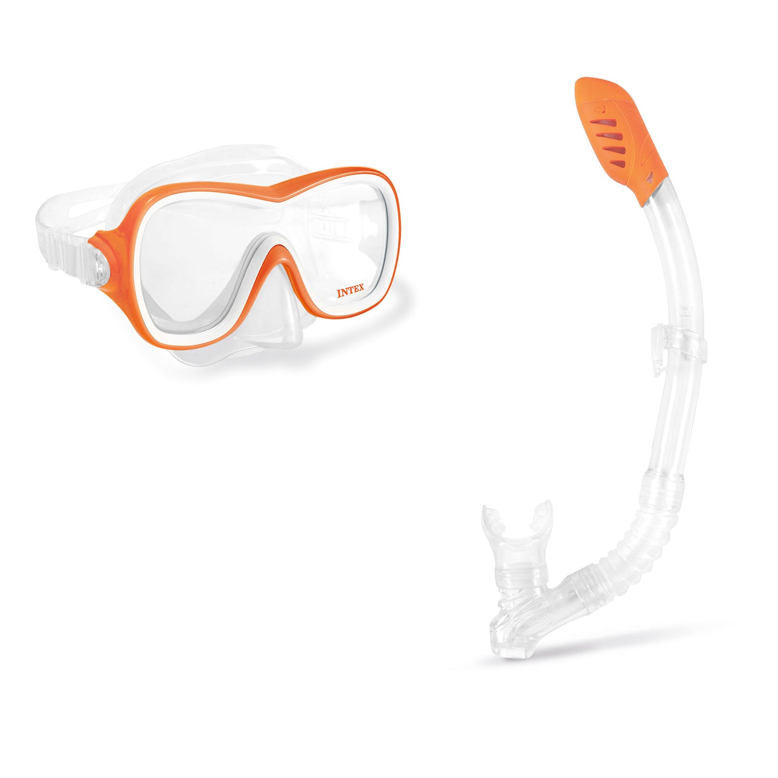 Intex Wave Rider Latex Free Mask & Easy Flow Snorkel Swim Set (Open Box) - VMInnovations