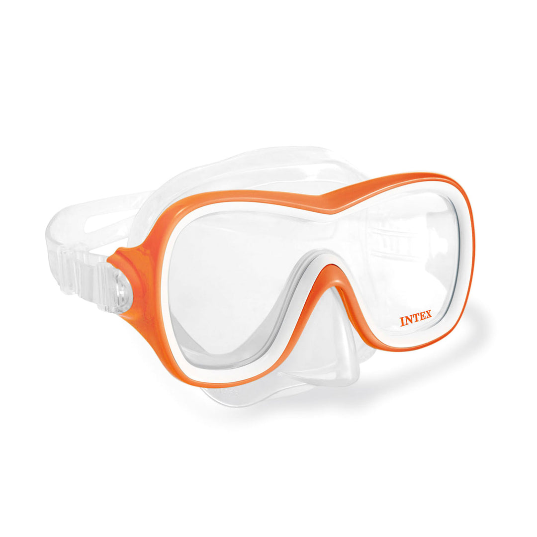 Intex Wave Rider Latex Free Mask & Easy Flow Snorkel Swim Set (Open Box)