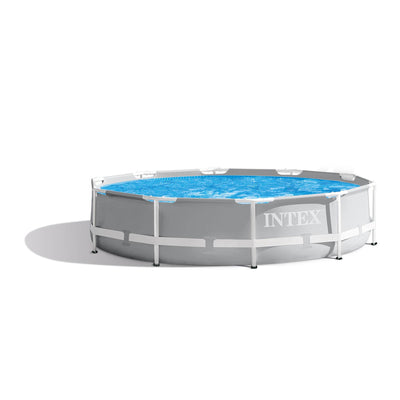 Intex 10ft x 30in Prism Above Ground Pool + Pool Care Chlorine Tablets, 25 Lbs