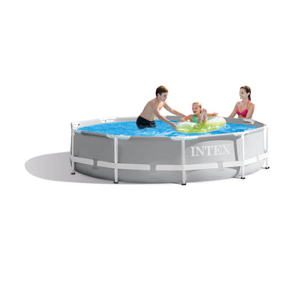 Intex 10ft x 30in Prism Above Ground Pool + Pool Care Chlorine Tablets, 25 Lbs