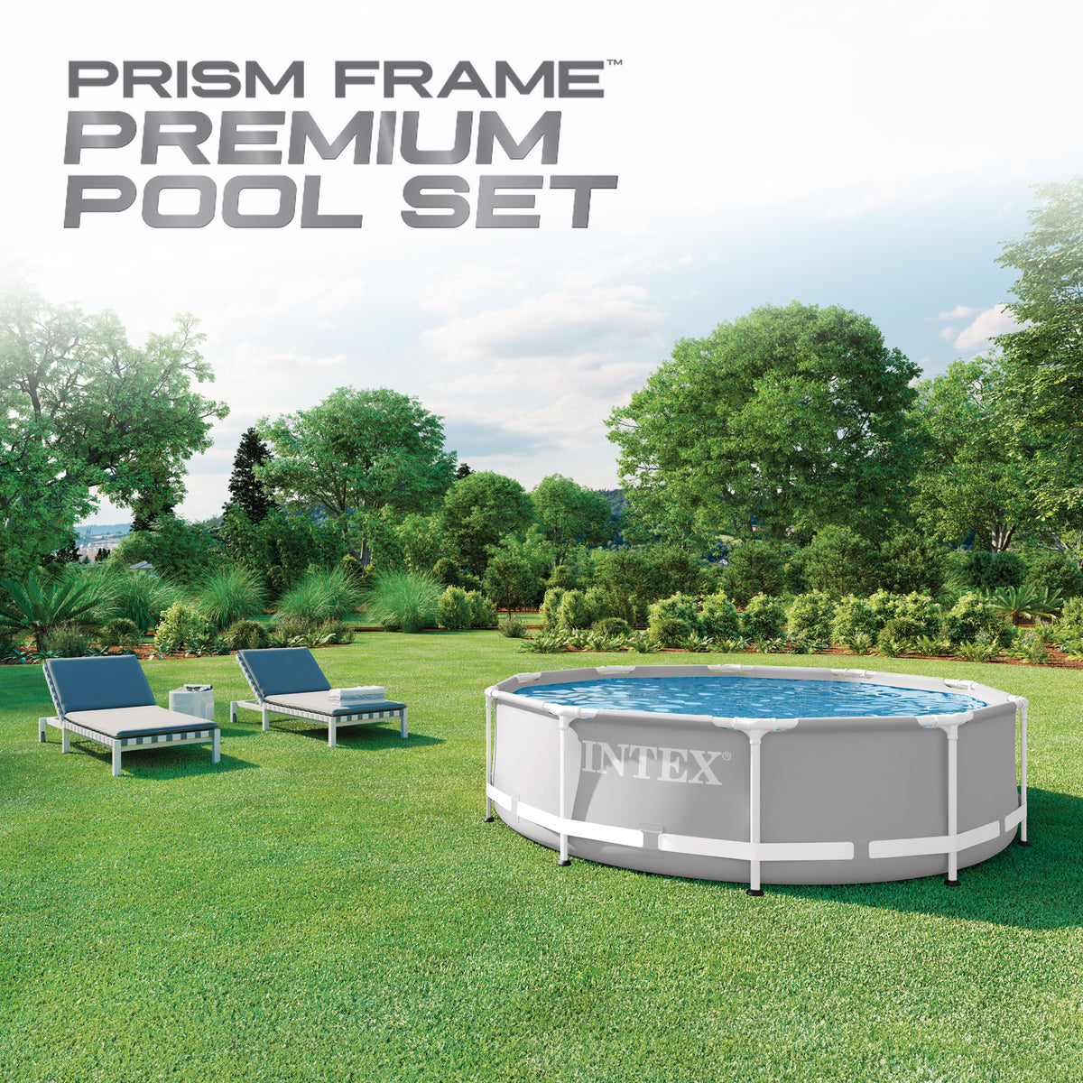 Intex 10'x30" Prism Metal Frame Above-Ground Swimming Pool(Pool Only)(Open Box) - VMInnovations