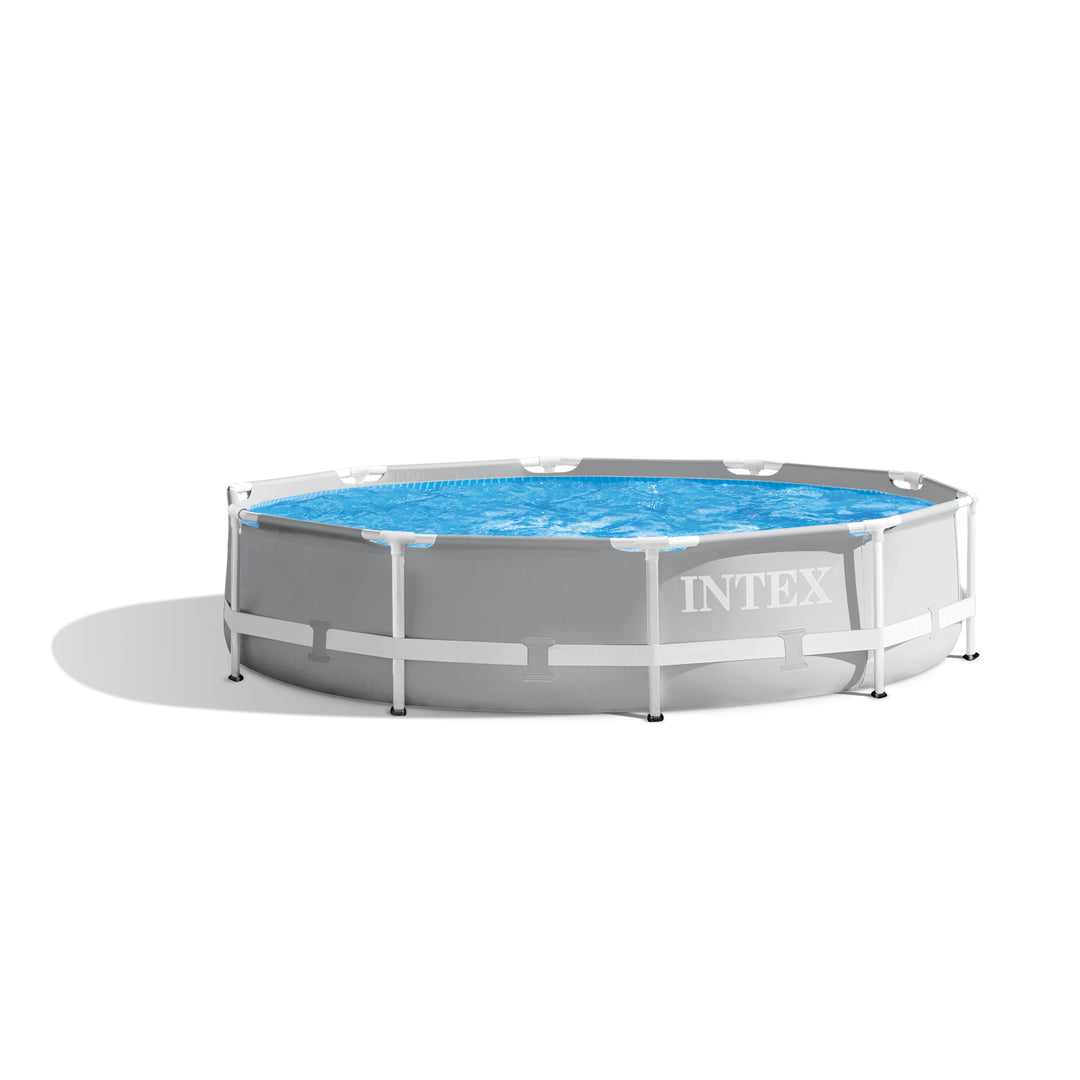 Intex 10'x30" Prism Metal Frame Round Outdoor Above Ground Swimming Pool,No Pump