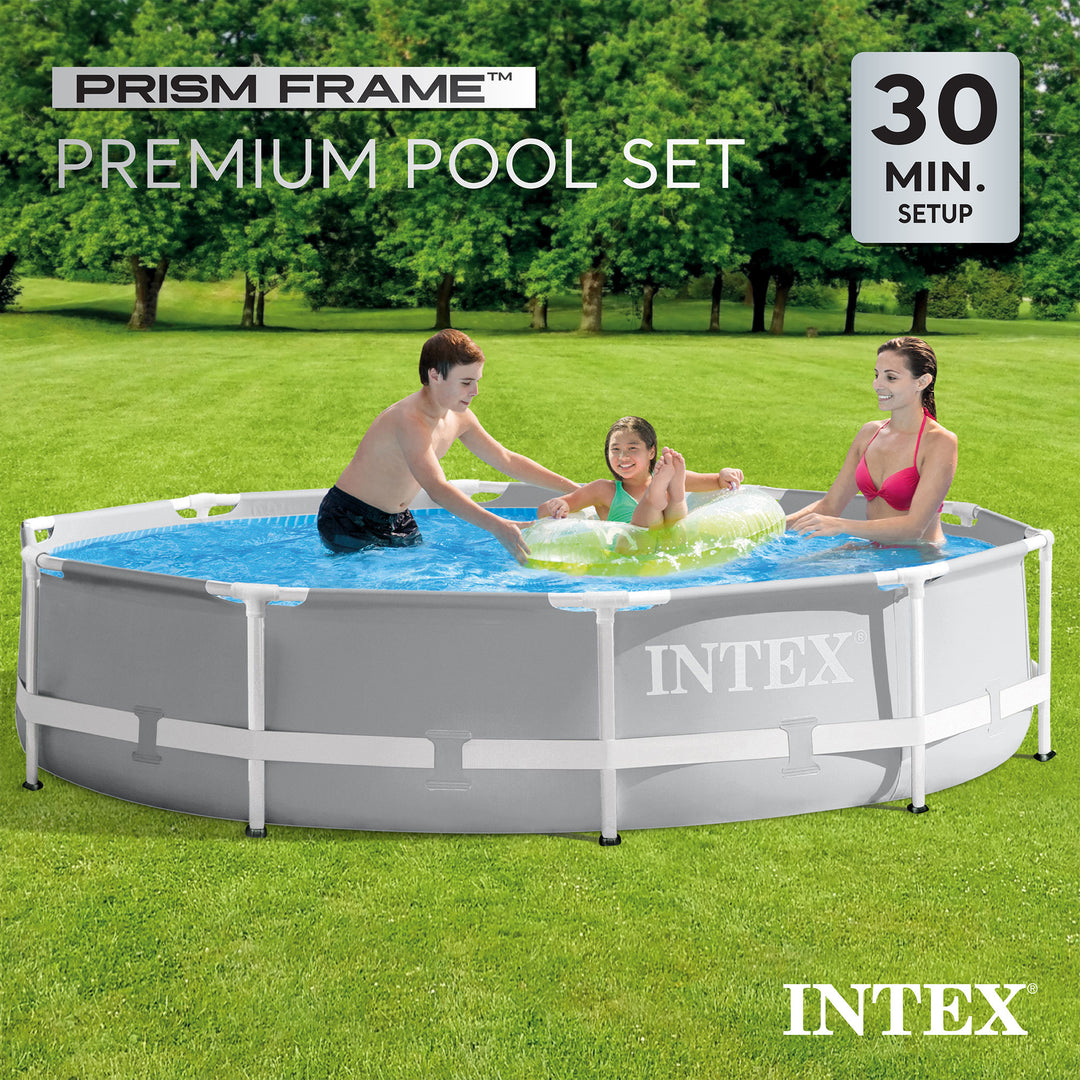Intex 10'x30" Prism Metal Frame Above-Ground Swimming Pool(Pool Only)(Open Box) - VMInnovations