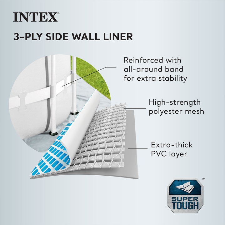 Intex 10'x30" Prism Metal Frame Above-Ground Swimming Pool(Pool Only)(Open Box) - VMInnovations