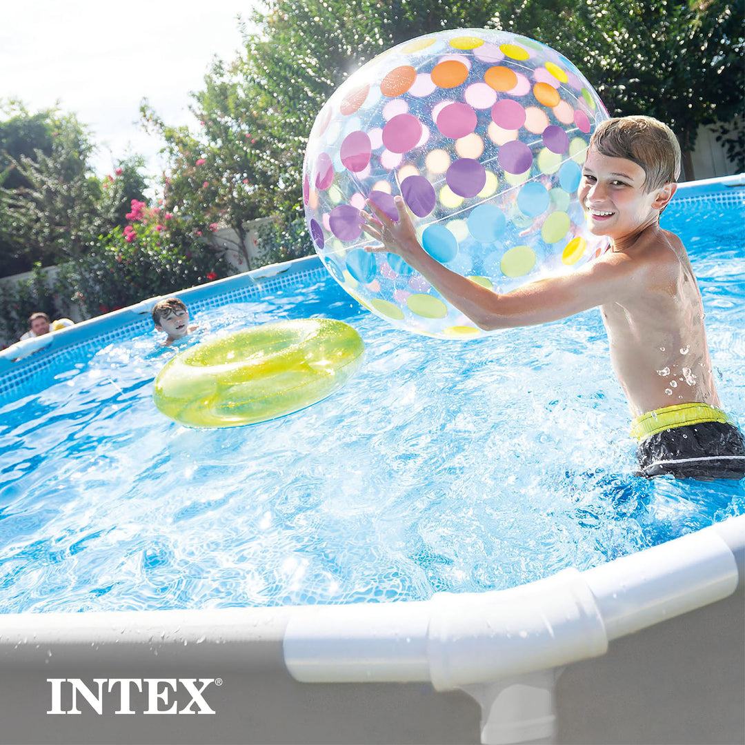 Intex 10'x30" Prism Metal Frame Round Outdoor Above Ground Swimming Pool,No Pump