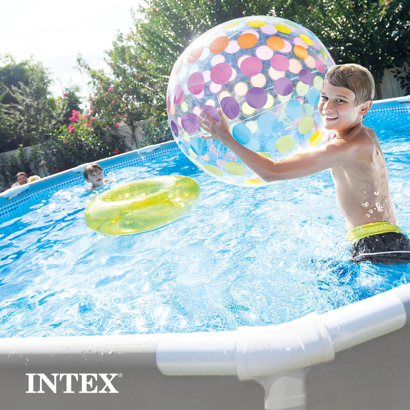 Intex 10ft x 30 Inch Prism Frame Steel Above Ground Outdoor Swimming Pool (Used)