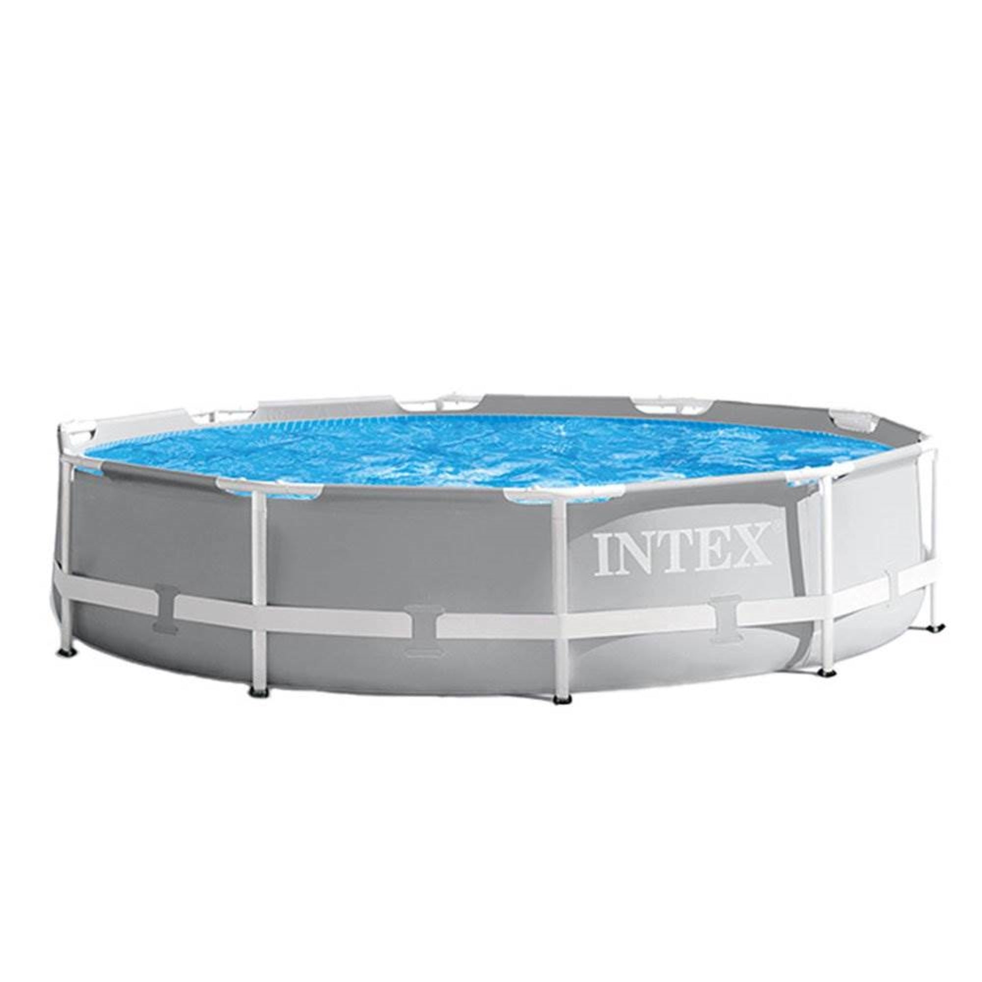 Intex 10ft x 30in Prism Above Ground Pool and Pool Care Chlorine Tablets, 50 Lbs