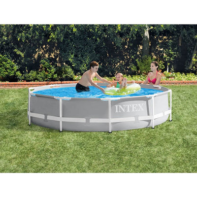 Intex 10ft x 30in Prism Above Ground Pool and Pool Care Chlorine Tablets, 50 Lbs